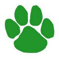 Green Paw Print Temporary Tattoo